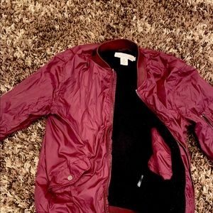 H$M maroon bomber jacket